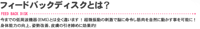 フィードバックディスクとは？